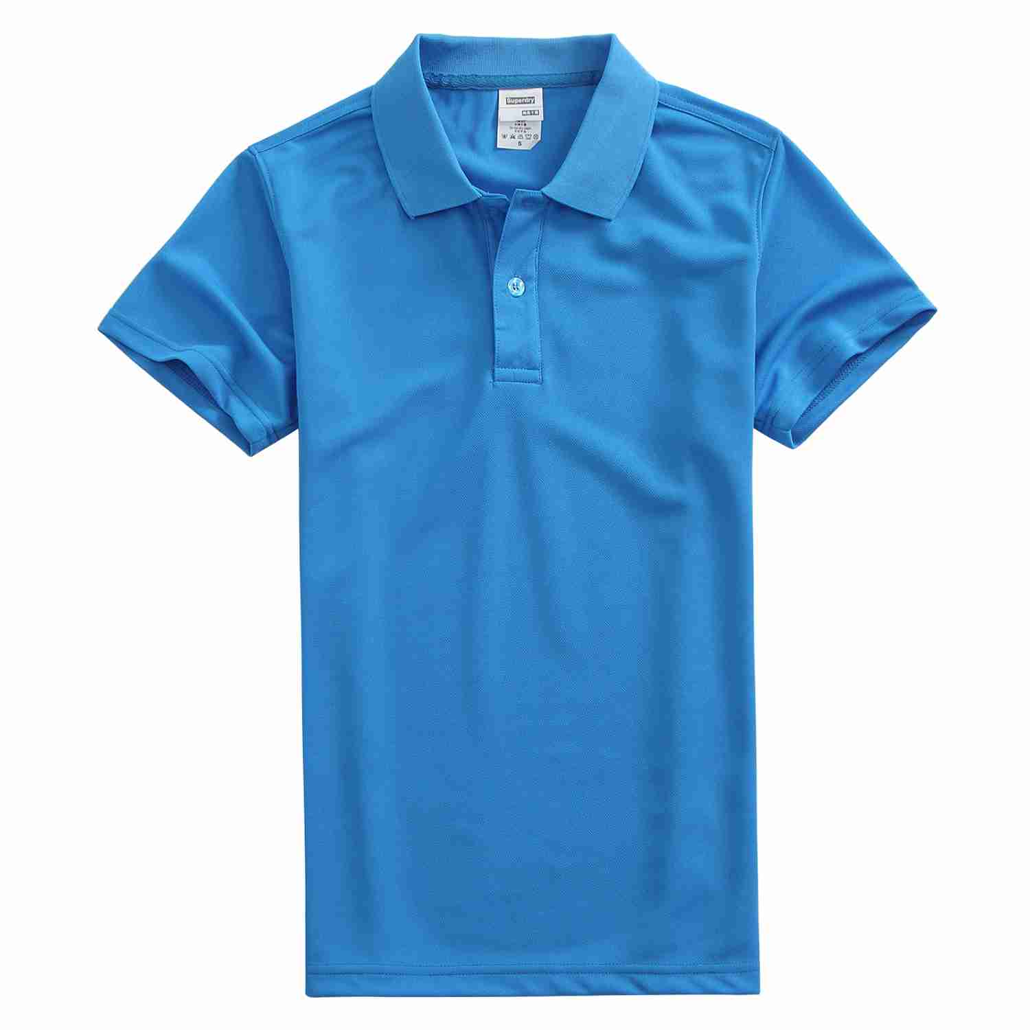 速干翻領(lǐng)寶藍(lán)色t恤衫