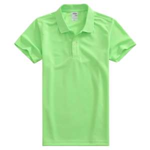 速干面料T-01 戶外運動系列1510#翻領(lǐng)熒光綠色t恤衫