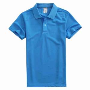 速干面料T-01 戶外運動系列1510#翻領(lǐng)寶藍色t恤衫