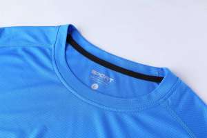 圓領T恤 新款速干T恤3D藍色細節(jié)展示