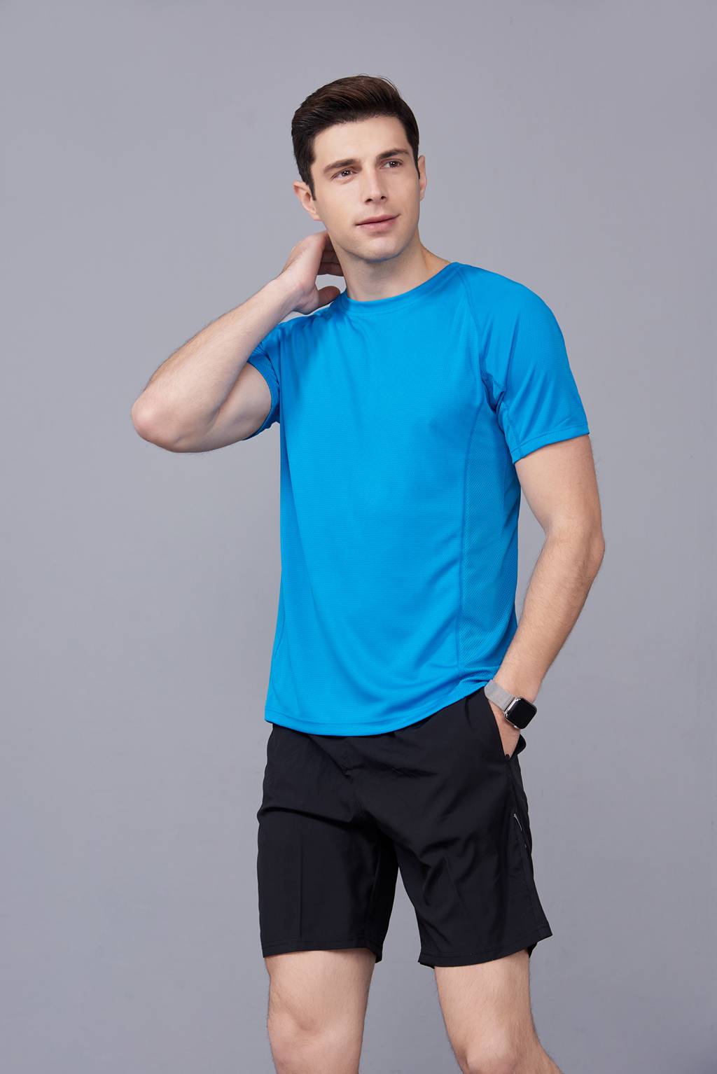 純色T恤  簡約大方經(jīng)典時尚  湖藍(lán)色