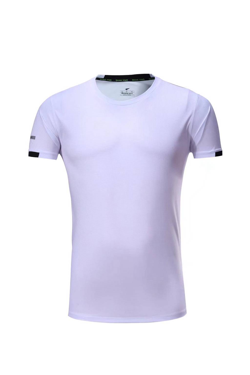 春夏新品 圓領(lǐng)短袖T恤 時尚運(yùn)動文化衫 白色 3D效果圖