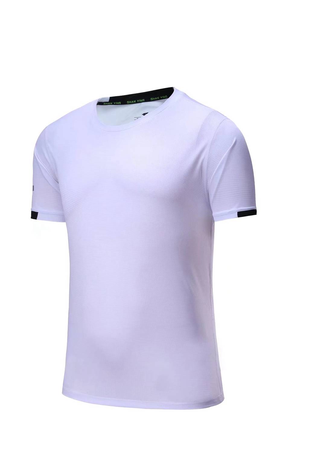 春夏新品 圓領(lǐng)短袖T恤 時尚運(yùn)動文化衫 白色 3D效果圖