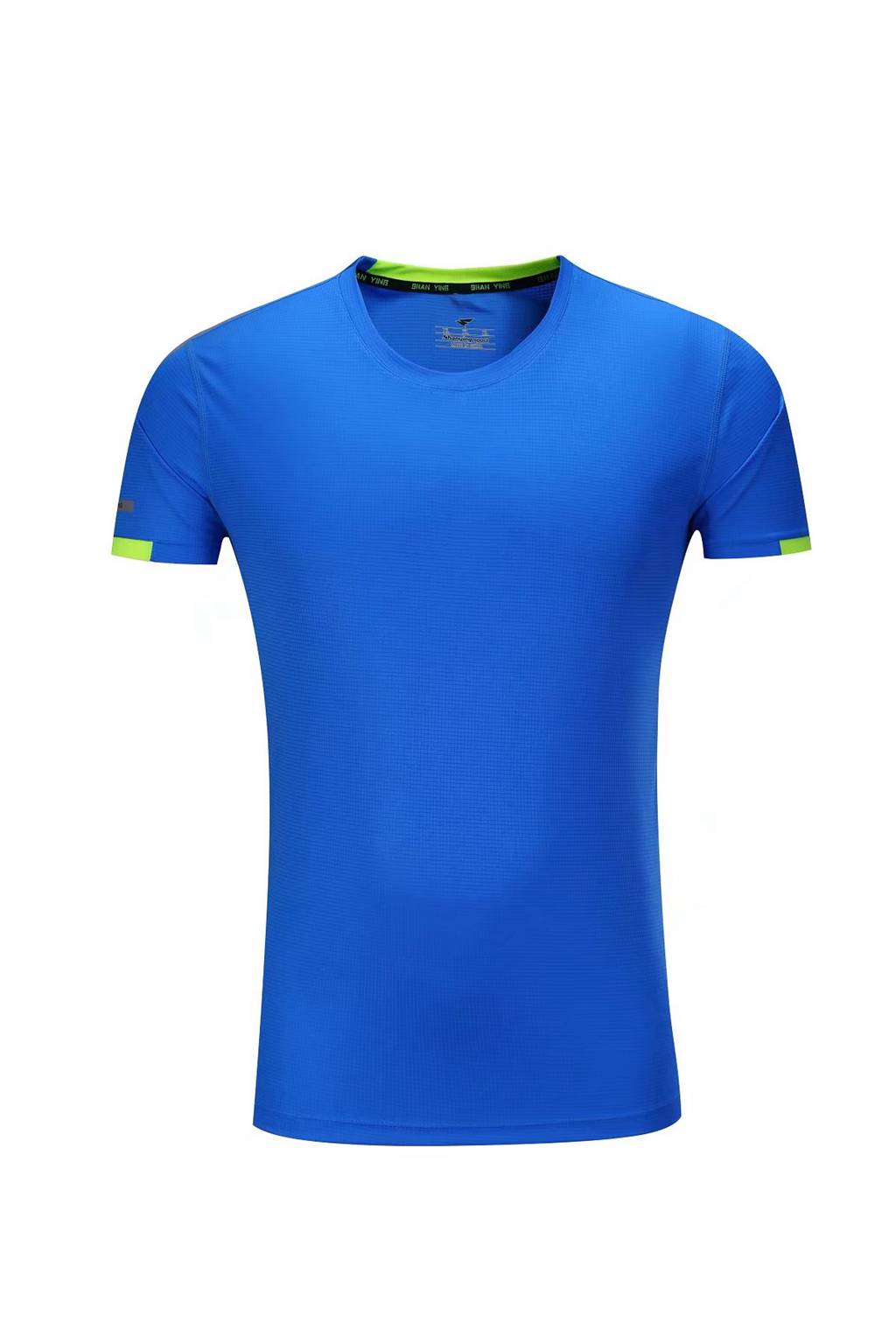 春夏新品 圓領(lǐng)短袖T恤 時尚運動文化衫 湖藍色 3D效果圖