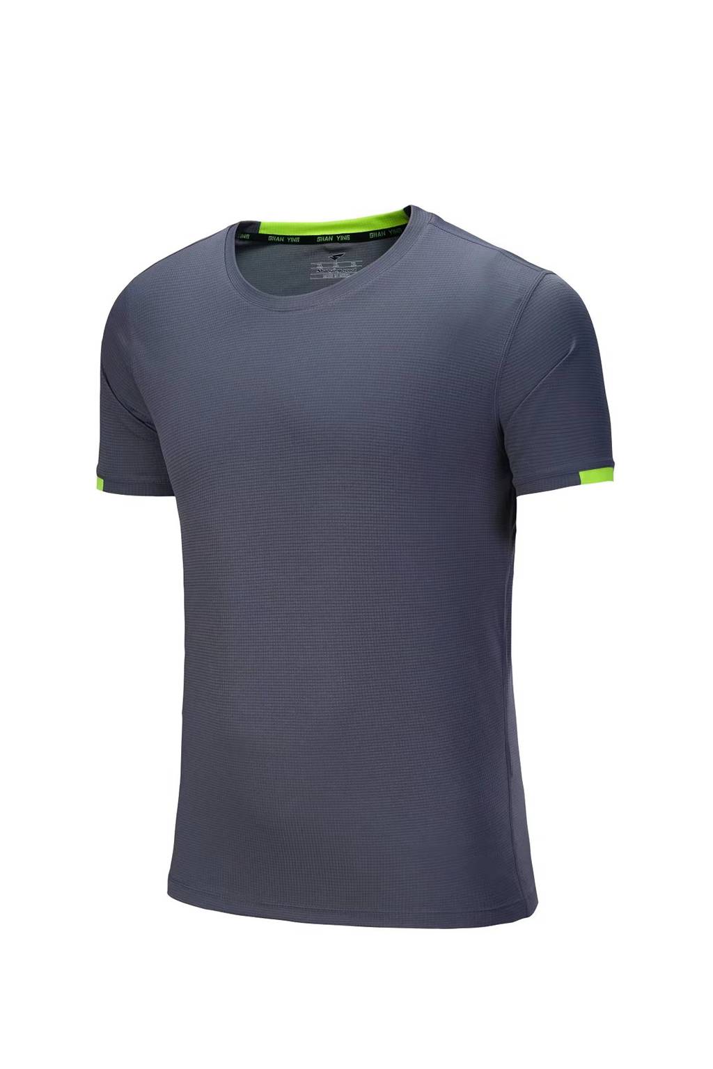 春夏新品 圓領(lǐng)短袖T恤 時(shí)尚運(yùn)動文化衫 深灰色 3D效果圖