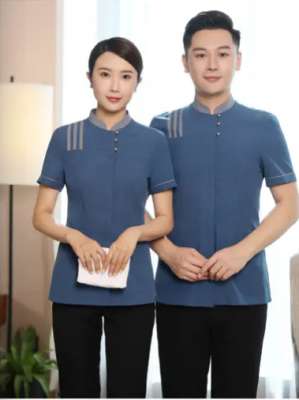 保潔服定制 舒適保潔服男女士夏季 藍(lán)